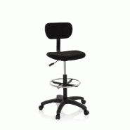 Siège technique / Tabouret de travail TOP WORK 05 Tissu Noir hjh OFFICE - noir polyester 671004