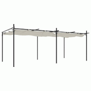 VidaXL Pergola avec toit rétractable crème 589x292x230 cm Modèle AbriRoyal 197 - beige 360120