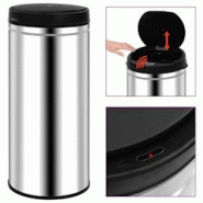VidaXL Poubelle à Capteur Automatique 80 L Acier Inoxydable - argenté 322697 VidaXL Poubelle à Capteur Automatique 80 L Acier Inoxydable - argenté 322697