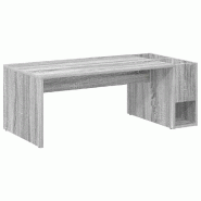 VidaXL Table basse Gris Sonoma 101,5 x 50 x 37 cm Bois d'ingénierie Modèle Helios Extensible - 891197
