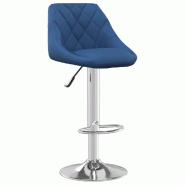VidaXL Tabouret de bar Bleu Velours Modèle Flex Select - 335298