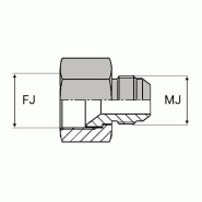 Adaptateur augmentation - Droit femelle tournant JIC 7/16 inch x mâle JIC 9/16 inch - JUFMA00406T_0