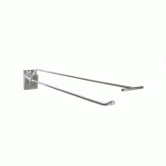 Broche simple fil chromée avec tige T - 30cm pour fond rainuré - par 10