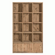 Buffet haut Westside L119xP39xH200cm 12 cases + 2 portes coulissantes - miel