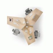 Bureau bench 3 personnes 3 Way NoS convivial et peu encombrant Bureau bench 3 personnes 3 Way NoS convivial et peu encombrant