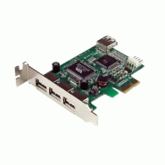 Carte Adaptateur PCI Express vers 4 Ports USB 2.0 - Carte PCIe Interne Externe