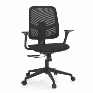 Chaise de bureau / chaise pivotante MALIO Tissu / tissu maillé noir hjh OFFICE - noir polyester 882008