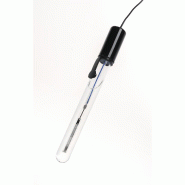 CHAUVIN ARNOUX - Electrode de référence BR42 - Corps en verre, système calomel, jonction céramique - Diam. 12x115 mm, connectique BA4