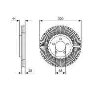 Disque de frein Bosch 0986479D19 - ventilé intérieur - côté avant Disque de frein Bosch 0986479D19 - ventilé intérieur - côté avant