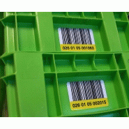 Etiquettes codes À barres pour bacs conteneurs et palettes
