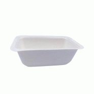 FHC evolupack FHC - 600Pcs - Barquette pulpe scellable PLA 375 ml - blanc Bagasse FHC210TMFP37F