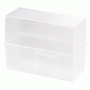 HAN Boîte à fiches DIN A5, avec couvercle, pour 450 fiches, coloris blanc translucide - 4012473975187