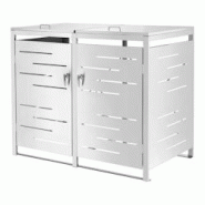 Helloshop26 - Cache poubelle extérieur acier 116 x 132 x 80 cm 03_0006689 - 3001837582728 Helloshop26 - Cache poubelle extérieur acier 116 x 132 x 80 cm 03_0006689 - 3001837582728