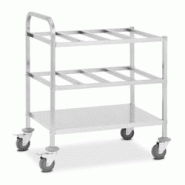 Helloshop26 - Desserte chariot cuisine à roulettes inox pour 24 x GN 1/6 450 kg acier inoxydable argenté 14_0008830 - 3000221300283 Helloshop26 - Desserte chariot cuisine à roulettes inox pour 24 x GN 1/6 450 kg acier inoxydable argenté 14_0008830 - 3000221300283