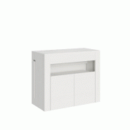 Itamoby Console extensible 90x42/302 cm Evolve Frêne Blanc avec banquette inférieure - blanc 8050598900000