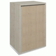 Meuble Vertigo T01 1 porte MDF naturel et érable - 60x47x93cm