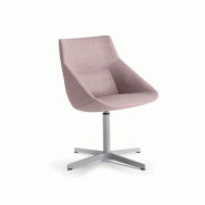 Chauffeuse Bow pied croix giratoire avec ou sans accoudoirs Chauffeuse Bow pied croix giratoire avec ou sans accoudoirs