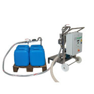 Poste d'enfûtage mobile Stoppil - Inox 304L - Débitmètre volumétrique, électromagnétique ou massique - Futs de 5 à 1000 litres