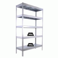 PROREGAL Étagère pour charges lourdes BIG METAL YETI FIVE | HxLxP 200x150x45cm | Charge du compartiment 400kg | Galvanisé - gris métal PR_RS24-08 PROREGAL Étagère pour charges lourdes BIG METAL YETI FIVE | HxLxP 200x150x45cm | Charge du compartiment 400kg | Galvanisé - gris métal PR_RS24-08