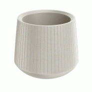 Prosperplast - Pot en polyéthylène rotomoulé 22 L Ø48x42 cm, blanc sable - Coro Bowl ETHICK - beige ZA6214