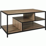 Table basse en bois et métal Edison The Home Deco Factory - noir 3664944662907 Table basse en bois et métal Edison The Home Deco Factory - noir 3664944662907