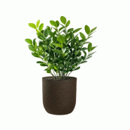 Vase Cylindrique En Résine Raffaello Marrone 35X34Cm Pour Plantes D'Intérieur Et D'Extérieur - marron 8055829983173