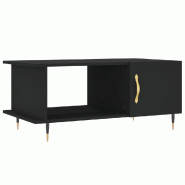 VidaXL Table basse noir 90x50x40 cm bois d'ingénierie Modèle Flex Loft Plus - 829469