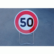 Panneau Vitesse limitée à 50km/h - BK14-50 - Classe 1 - Acier Galvanisé