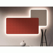 Dalles murales acoustiques en tissu avec LEDs Telaio Denomics Dalles murales acoustiques en tissu avec LEDs Telaio Denomics