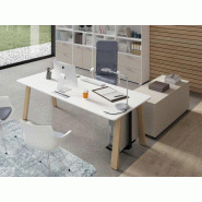 Bureau de direction moderne bois massif et plateau bois Bureau de direction moderne bois massif et plateau bois