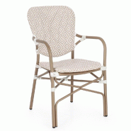 Chaise avec accoudoir Cadeira beige 55 x 62 x 93 cm - par 8