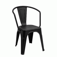 Chaise en plastique / Chaise design Vantaggio Poly en plastique noir hjh OFFICE - noir plastique polypropylène 729501