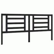 Décoshop26 - Tête de lit accessoire couchage chambre à coucher meuble 186 x 4 x 100 cm bois de pin noir TDL0202186 - noir 3000524988003 Décoshop26 - Tête de lit accessoire couchage chambre à coucher meuble 186 x 4 x 100 cm bois de pin noir TDL0202186 - noir 3000524988003