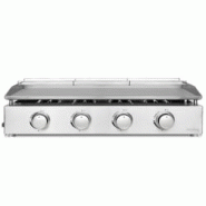 H.Koenig PLX940 - Plancha 4 brûleurs en U - argenté inox PLX940