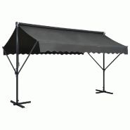 Helloshop26 - Auvent sur pied 400 x 300 cm anthracite 02_0007478 - acier 3000393747763