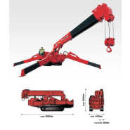 Location de mini-grue araignée capable de soulever 3 tonnes à 3,4 m ou jusqu'à 4 tonnes avec un crochet à cinq brins - UNIC URW 506 Location de mini-grue araignée capable de soulever 3 tonnes à 3,4 m ou jusqu'à 4 tonnes avec un crochet à cinq brins - UNIC URW 506