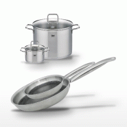 Lot 2 Poêles 28/24cm & 2 Faitouts 26/16cm Elo Relief Solution - gris 3176239959253