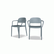 Lot de 2 chaises avec acc. BLENDY - bleu