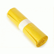 NOVACLEAN Sac Poubelle 130L Haute Résistance 40µ - Jaune Spécial Tri Emballages PEBD Recyclé - Signalétique Recyclage XL - Lot de 100 - jaune SP1