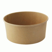 Nvase ECOLOMIQUE - 45 Pcs - Saladier carton kraft "Buckaty" - 1560 ml, Ø18,5 cm, Hauteur: 8,2 cm - marron en carton NVS210PC1550K