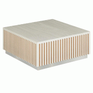Podium pour mannequins Vertigo T01 MDF naturel et noyer clair 60x60x25cm