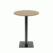 RestooTab - Mange-debout Milan T Ø50cm décor chêne miel - marron fonte TB-MITFF-R50M-CH.MIEL