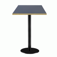 RestooTab - Mange-debout Rome 60x60cm bleu fes fenix chants couleur laiton - bleu Bois manufacturé TB-ROMFF-6060M-BL.FES-LAI