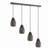 Suspension métal anthracite 4xE27 max 42W - Trio - Onyx - gris métal 4017807390353