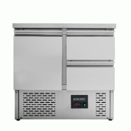 Vaiotec Comptoir réfrigéré EASYLINE Mini / 2 compartiments - avec 1 porte et 2 tiroirs, 900 x 700 mm - 11732 Vaiotec Comptoir réfrigéré EASYLINE Mini / 2 compartiments - avec 1 porte et 2 tiroirs, 900 x 700 mm - 11732