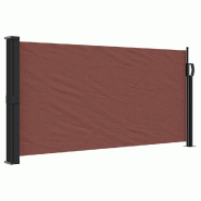 VidaXL Auvent latéral rétractable marron 100x500 cm Modèle Solis Soleil - 4004389