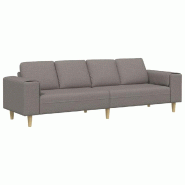 VidaXL Canapé de salon Taupe 250 x 77 x 76 cm Polyester Modèle Vega Master Design - Matériau naturel 3335086