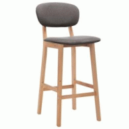 VidaXL Tabourets De Bar Lot De 2 Gris Clair Tissu - gris 289367 VidaXL Tabourets De Bar Lot De 2 Gris Clair Tissu - gris 289367