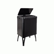 WellHome - Poubelle Intelligente 30L de couleur Noire 35,5x26x60cm - Ouverture Automatique/Manuelle - noir inox WH13935