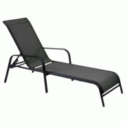 Bain de soleil de jardin zanada noir – mtf – acier / textilène – 3exn0058